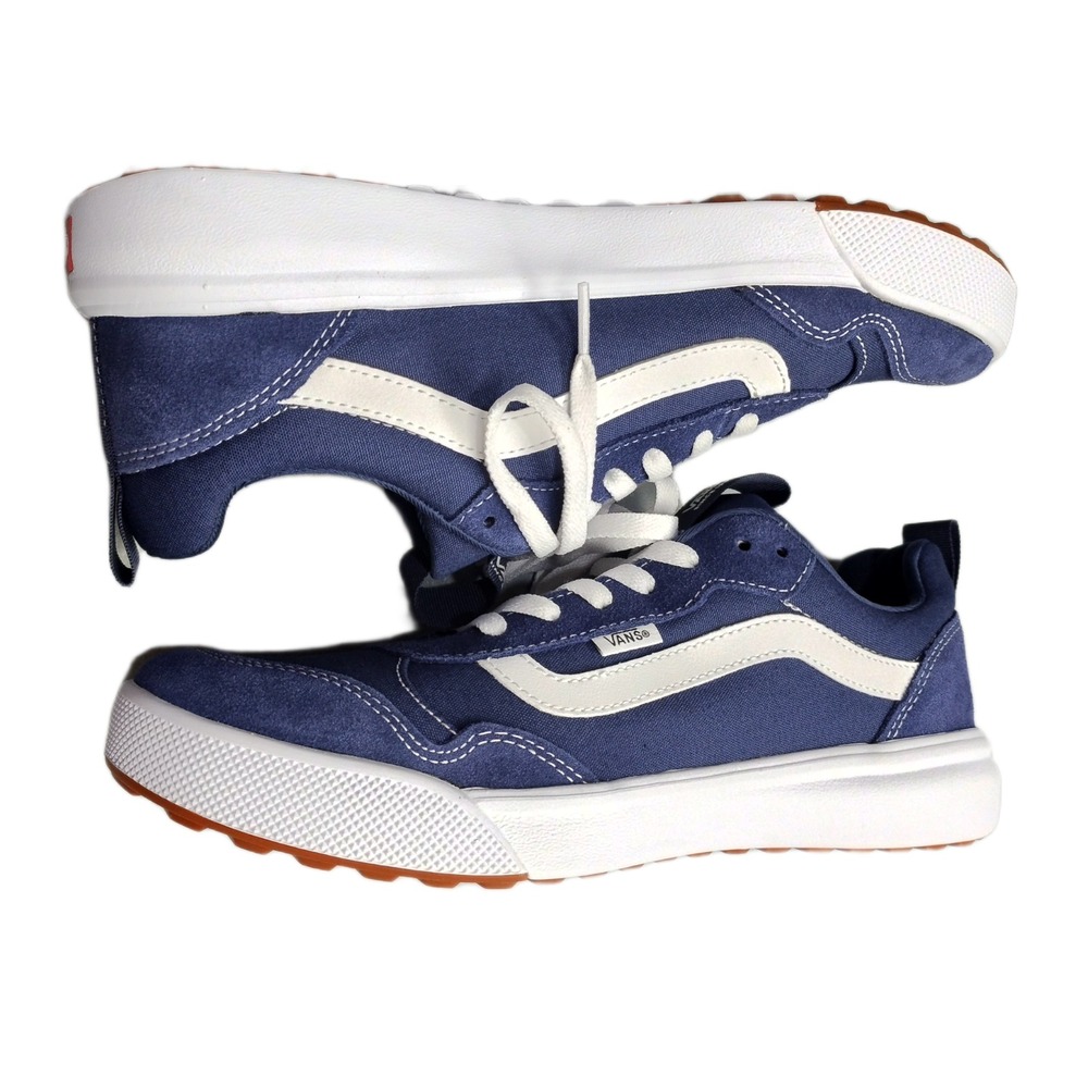 Vans Range EXP Sneakers Mens US Size 10 Blue White Athletic Low Top VN000CY1EMT